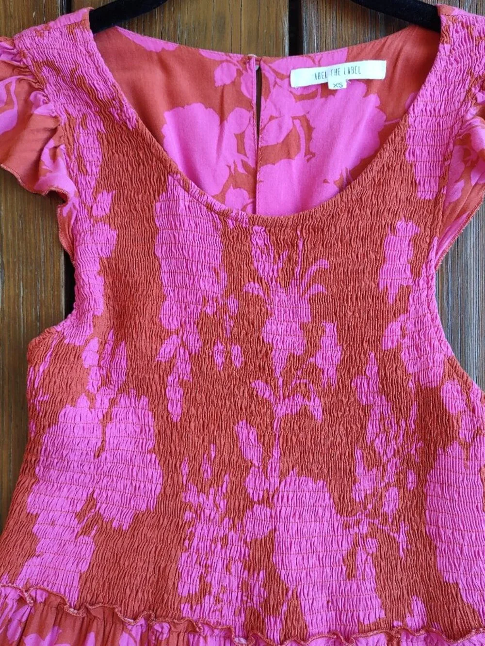 Anthropologie Abel The Label Maxi Dress Sz XSmall Angelica Tiered Ruffle Cottage - Picture 9 of 12